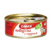 Консервы мясные из говядины для детского питания гомогенизированные стерилизованные «Говядина с сердцем»
