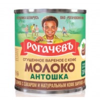 Молоко частично обезжиренное сгущенное с сахаром и натуральным кофе вареное "Антошка"