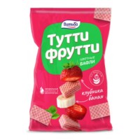 Вафли со вкусом банан-клубника
