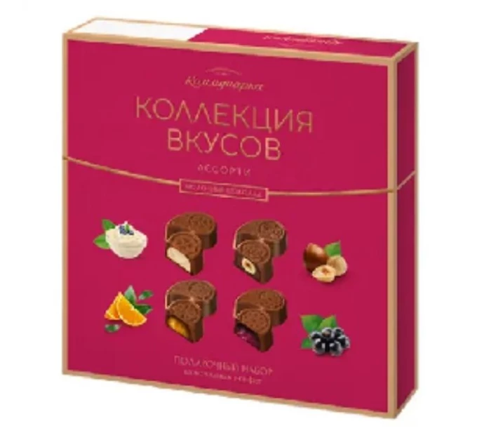 НАБОР КОНФЕТ «КОЛЛЕКЦИЯ ВКУСОВ» В МОЛОЧНОМ ШОКОЛАДЕ